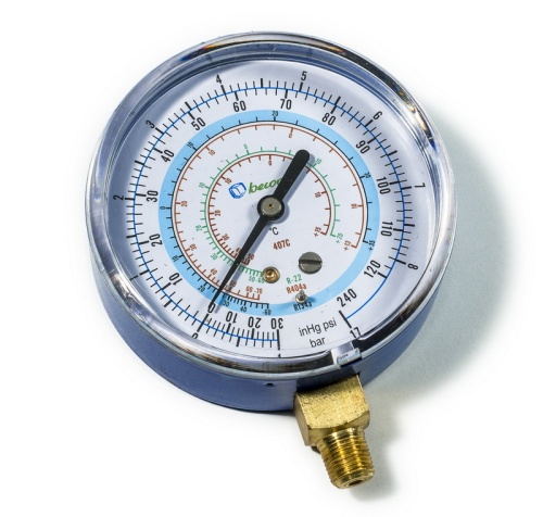 Мановакууметр 80 мм  (R22  R134a  R404A  R407C, R507A) BCJL-N
