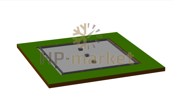 3)Ленточный фундамент