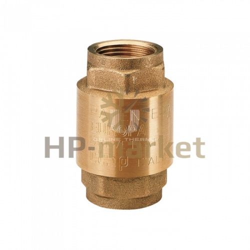 Обратный клапан Ду 50 2 ВР Ру 18 Tmax=100°С, латунный, Itap Europa 100 34824