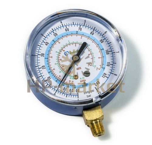 Мановакууметр 80 мм  (R22  R134a  R404A  R407C, R507A) BCJL-N