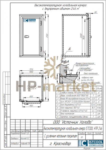 Высокотемпературная холодильная камера ISTCOOL HTR 246 (3)