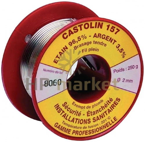Припой Castolin 157 на катушке д.2,0мм по 250гр.